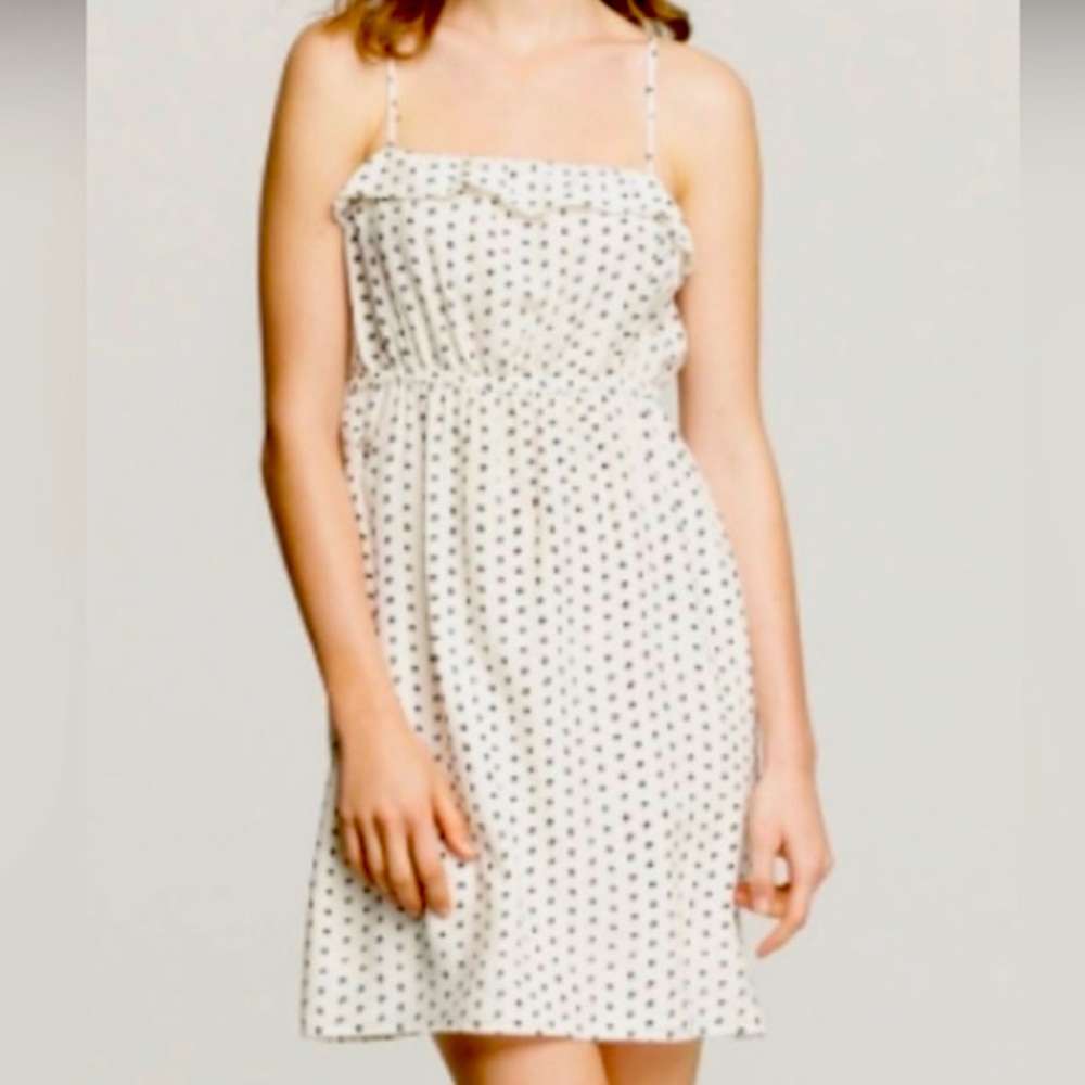 J. Crew cream and black strappy dress, size M